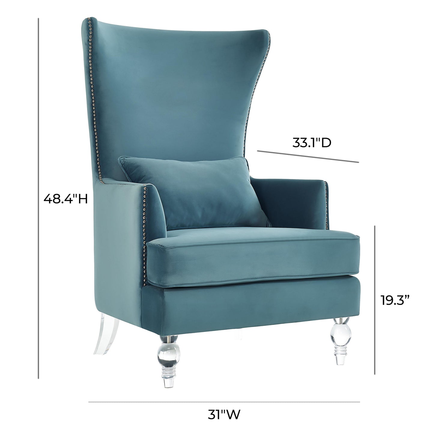 june sea blue tall chair