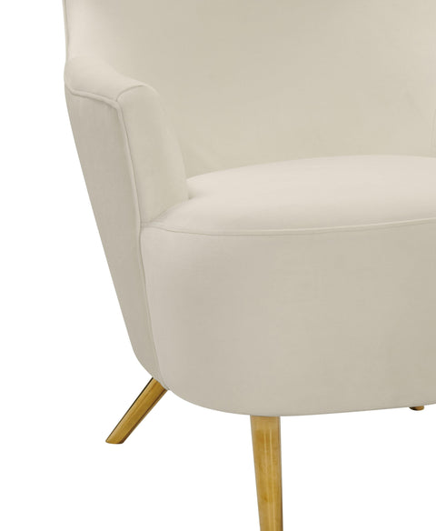 Florence Marais Julia Performance Velvet Wingback Accent Chair by Inspire Me! Home Decor - image 4