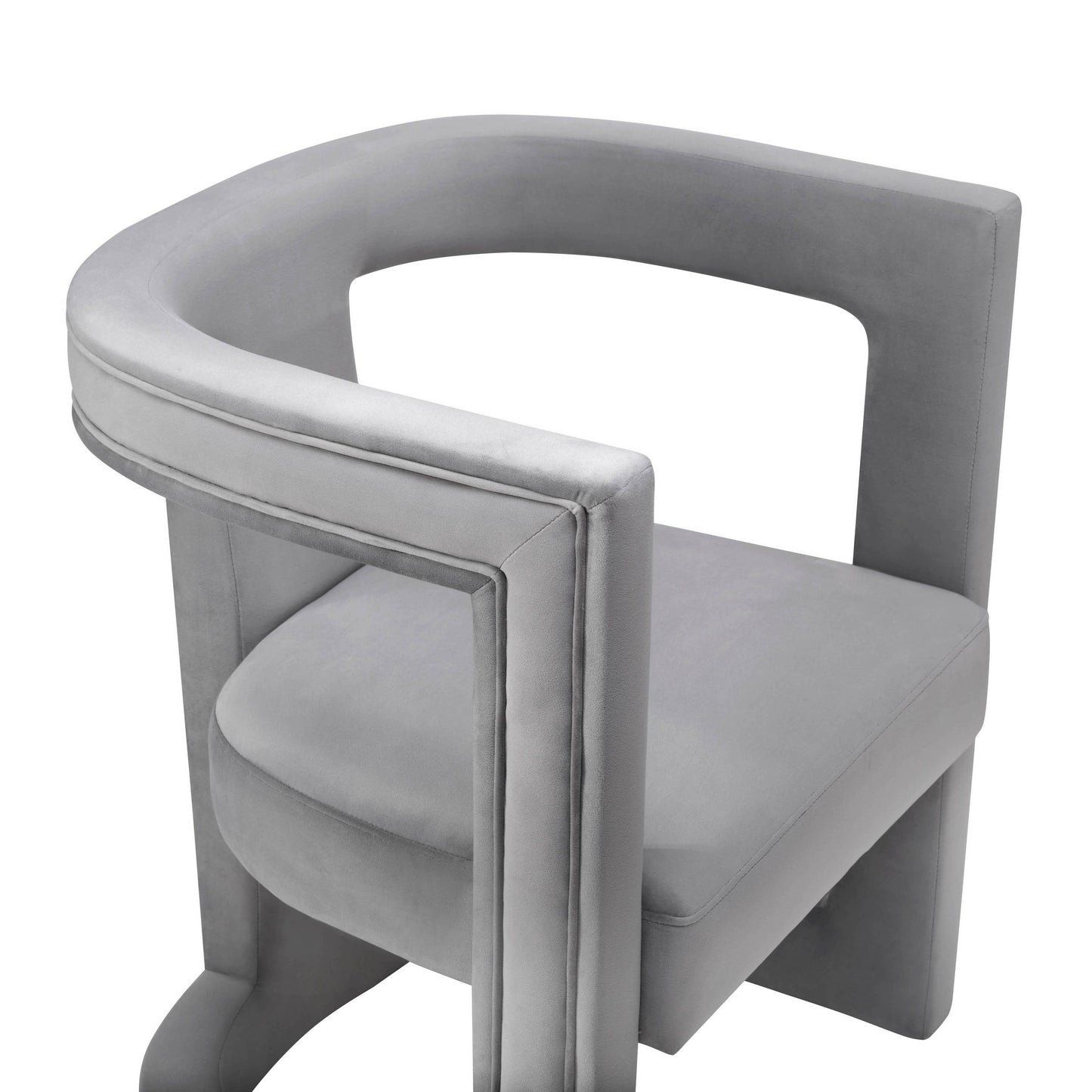 morgan grey velvet chair