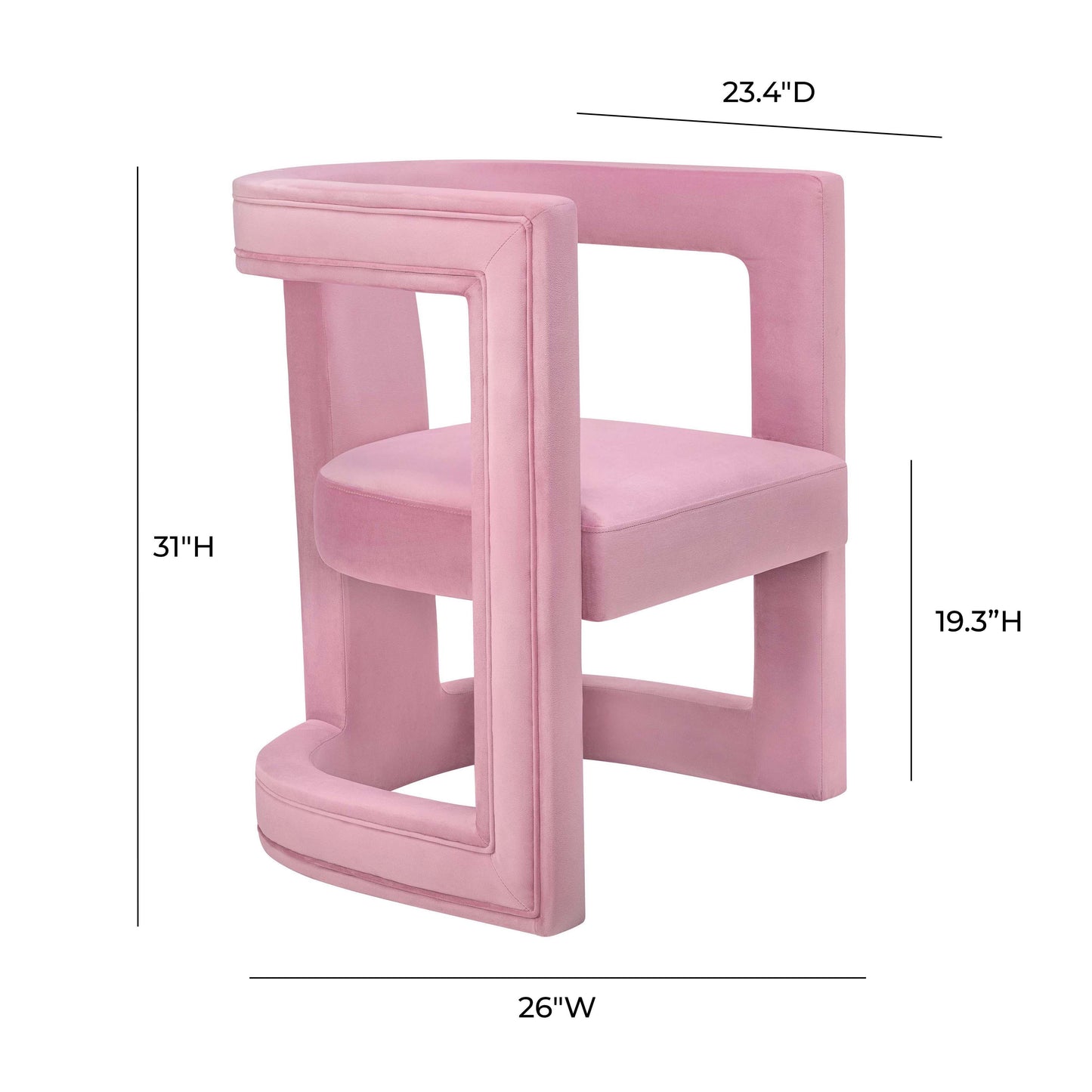 morgan pink velvet chair