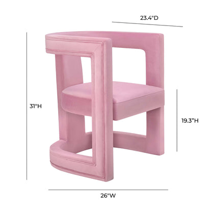 Morgan Pink Velvet Chair