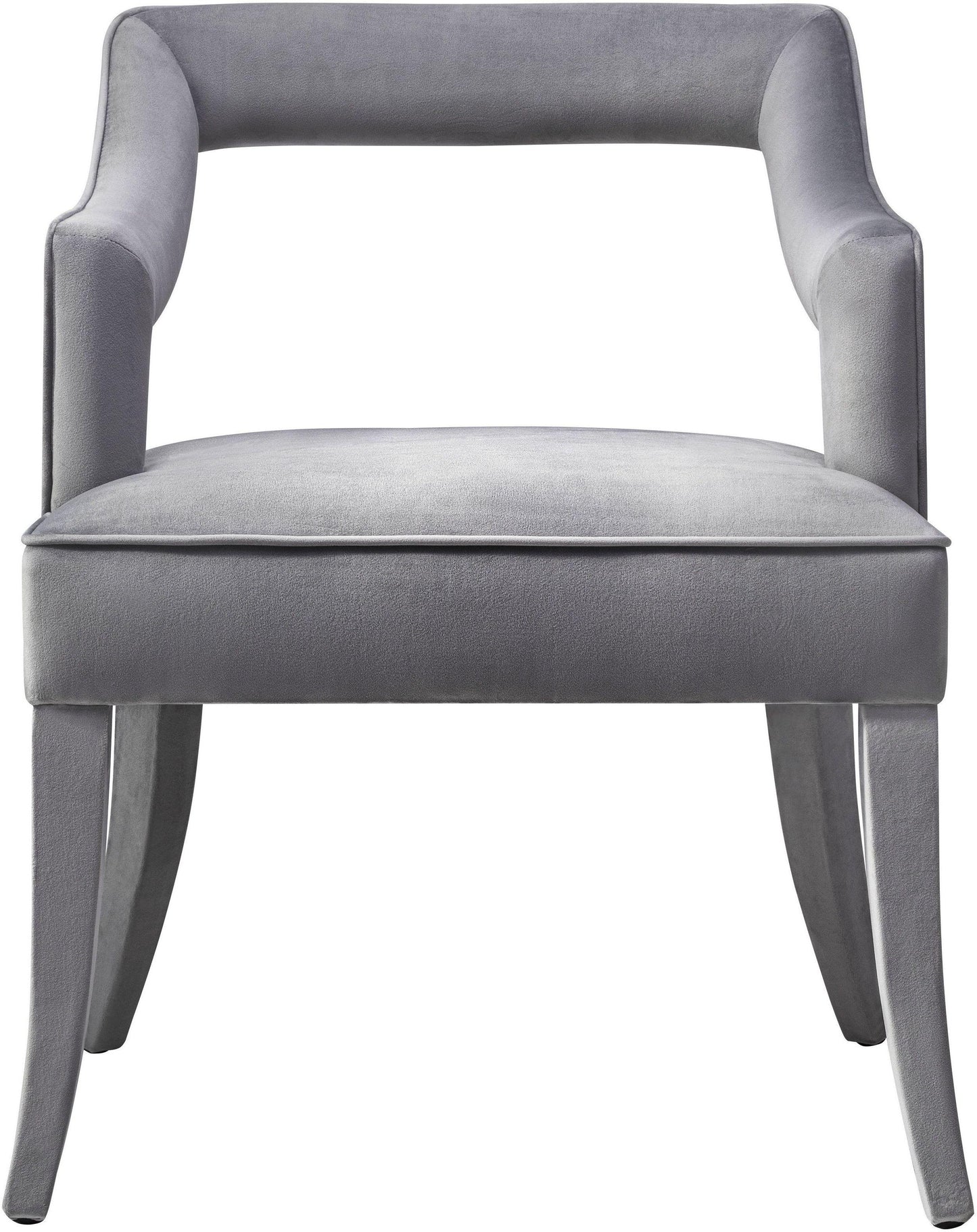 ines grey velvet chair