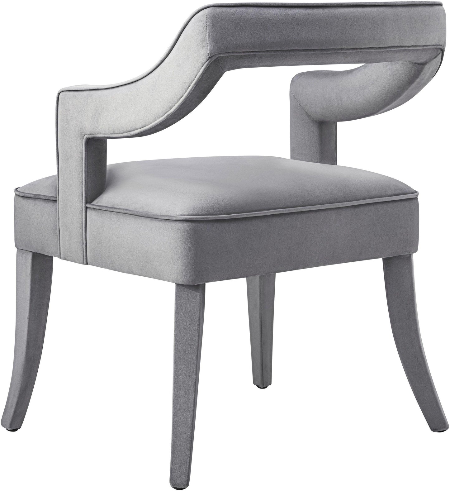 ines grey velvet chair