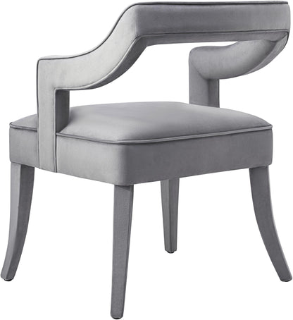 Ines Grey Velvet Chair