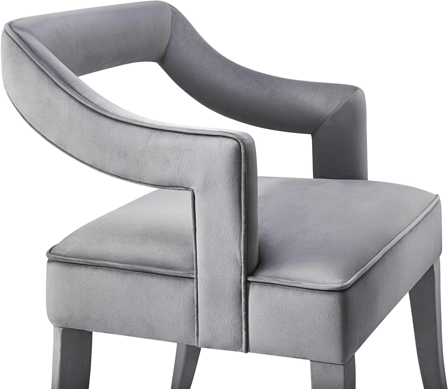 ines grey velvet chair