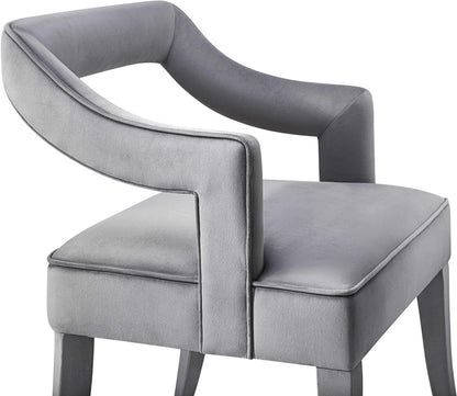 Ines Grey Velvet Chair