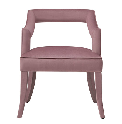 Ines Pink Slub Velvet Chair