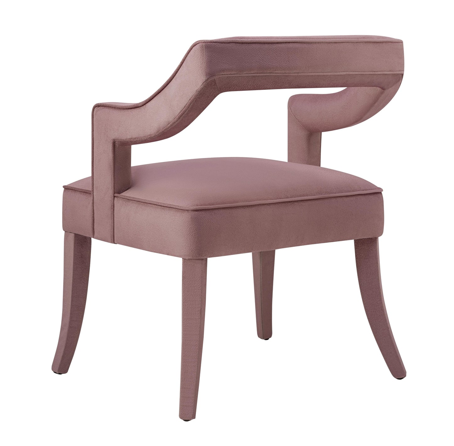 ines pink slub velvet chair