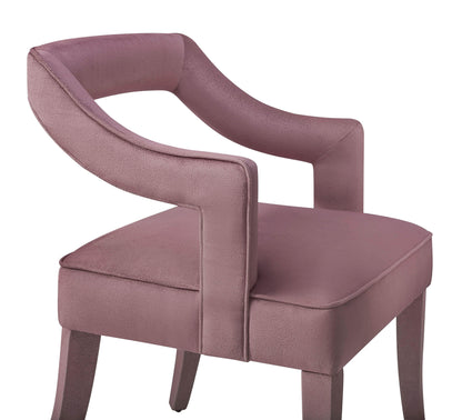 Ines Pink Slub Velvet Chair