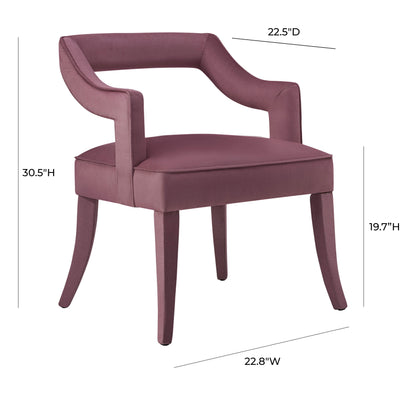 Ines Pink Slub Velvet Chair