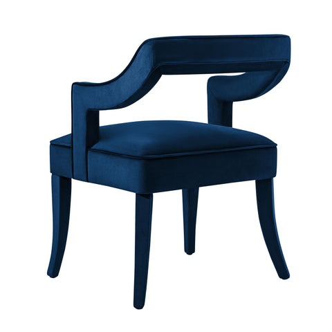 Ines Navy Velvet Chair