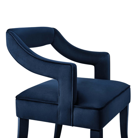 Ines Navy Velvet Chair