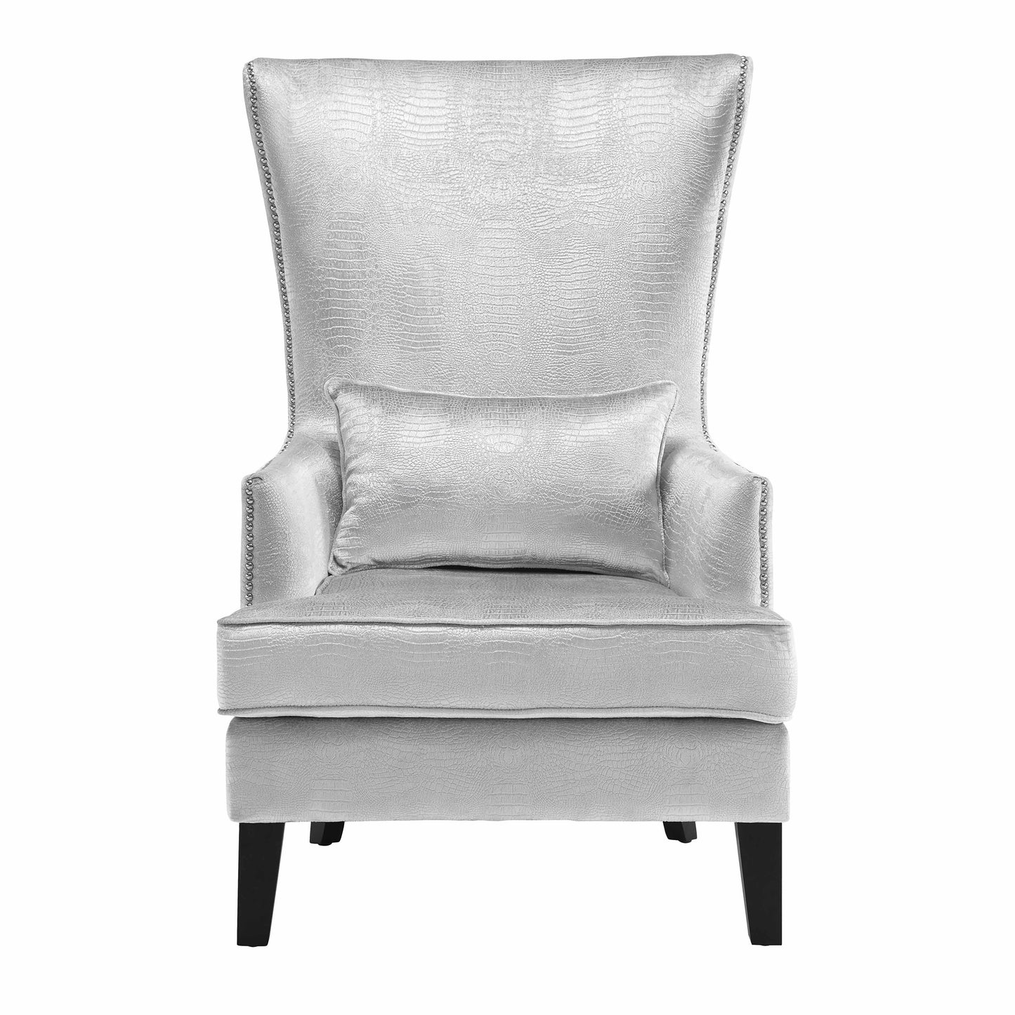 june silver croc tall chair