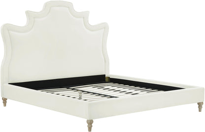 Margot Cream Velvet Bed in King