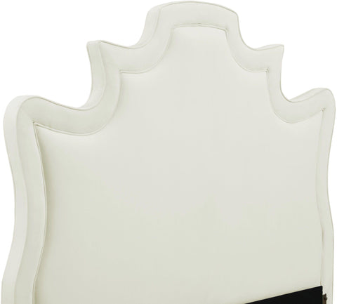 Margot Cream Velvet Bed in King