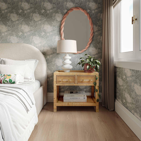 Arielle Bellamy 25" Natural Rattan Nightstand - image 2