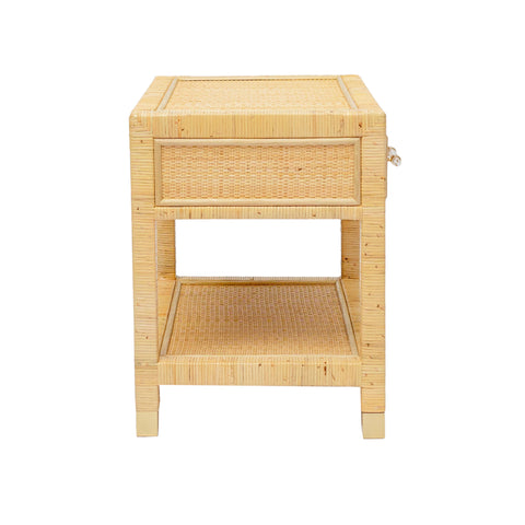 Arielle Bellamy 25" Natural Rattan Nightstand - image 4