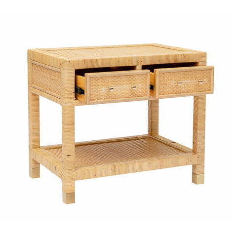 Arielle Bellamy 25" Natural Rattan Nightstand - image 6