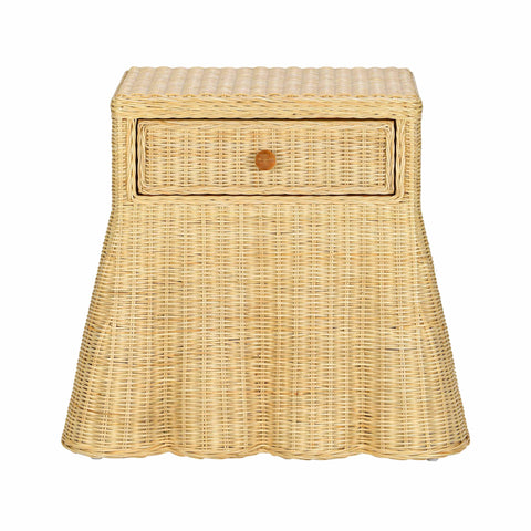 Vivienne Ravenna 25" Natural Rattan Nightstand With Drawer - image 3