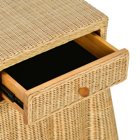 Vivienne Ravenna 25" Natural Rattan Nightstand With Drawer - image 8