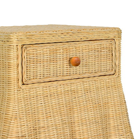 Vivienne Ravenna 25" Natural Rattan Nightstand With Drawer - image 9