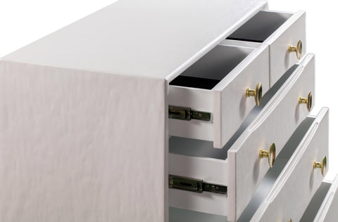 Leonie Devereux 38" White 5-Drawer Chest - image 5
