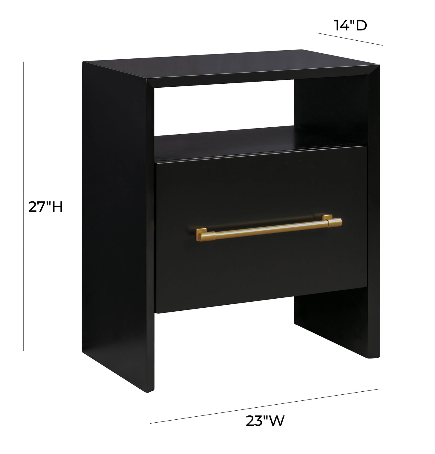 aiden black nightstand