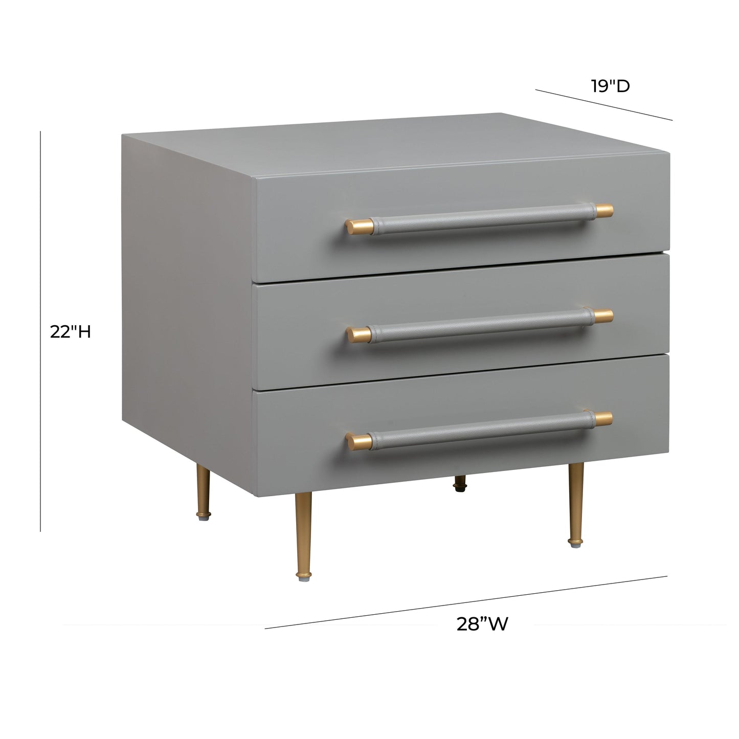 bubbles grey nightstand