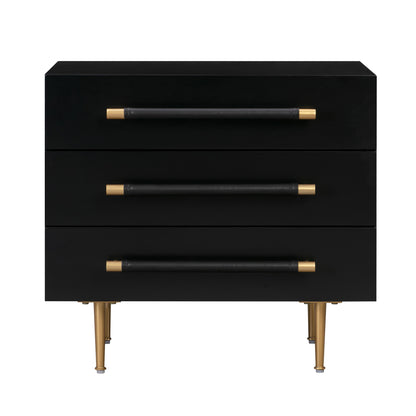 Bubbles Black Nightstand