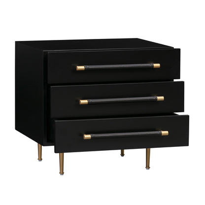 Bubbles Black Nightstand