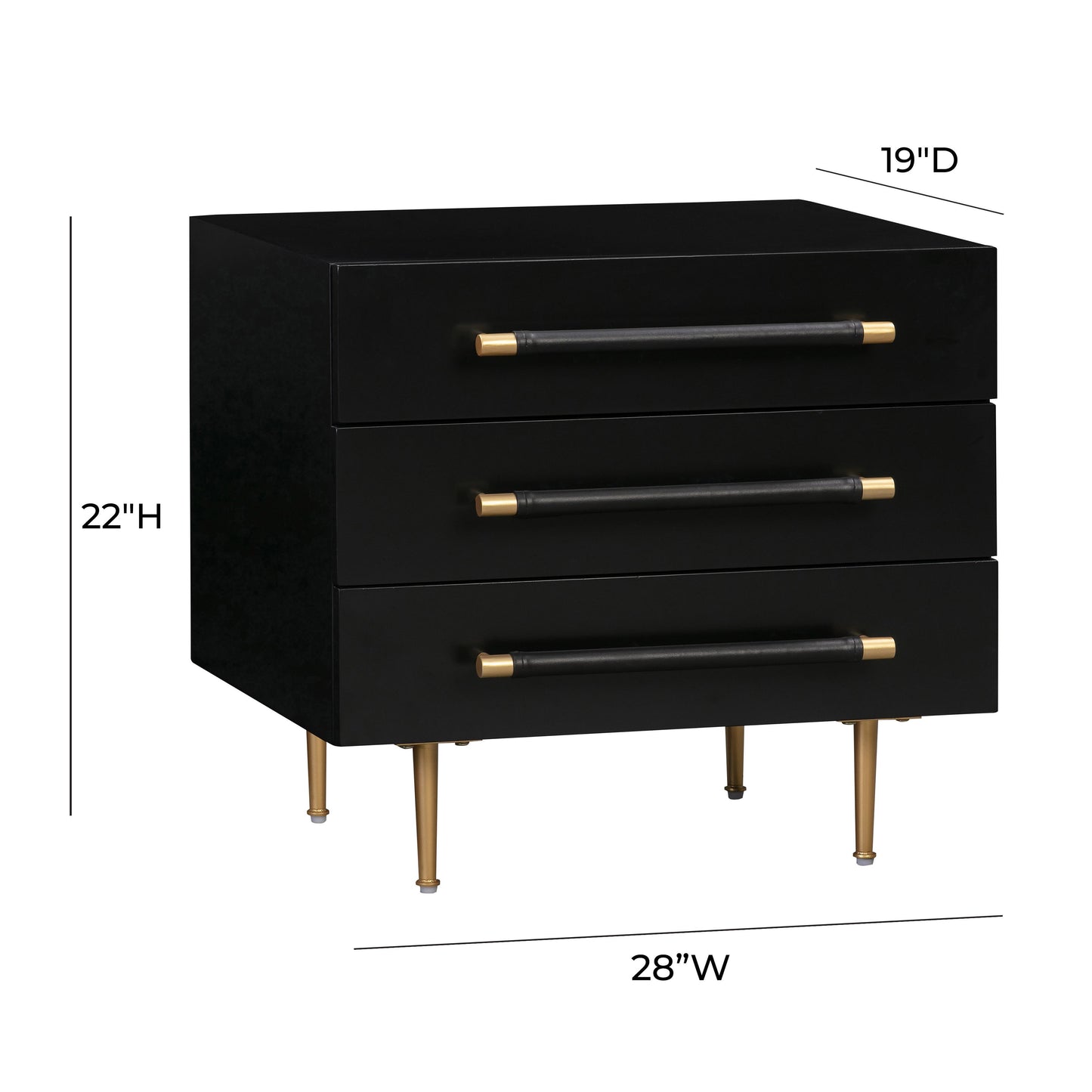 bubbles black nightstand