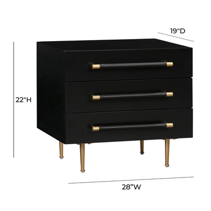 Bubbles Black Nightstand