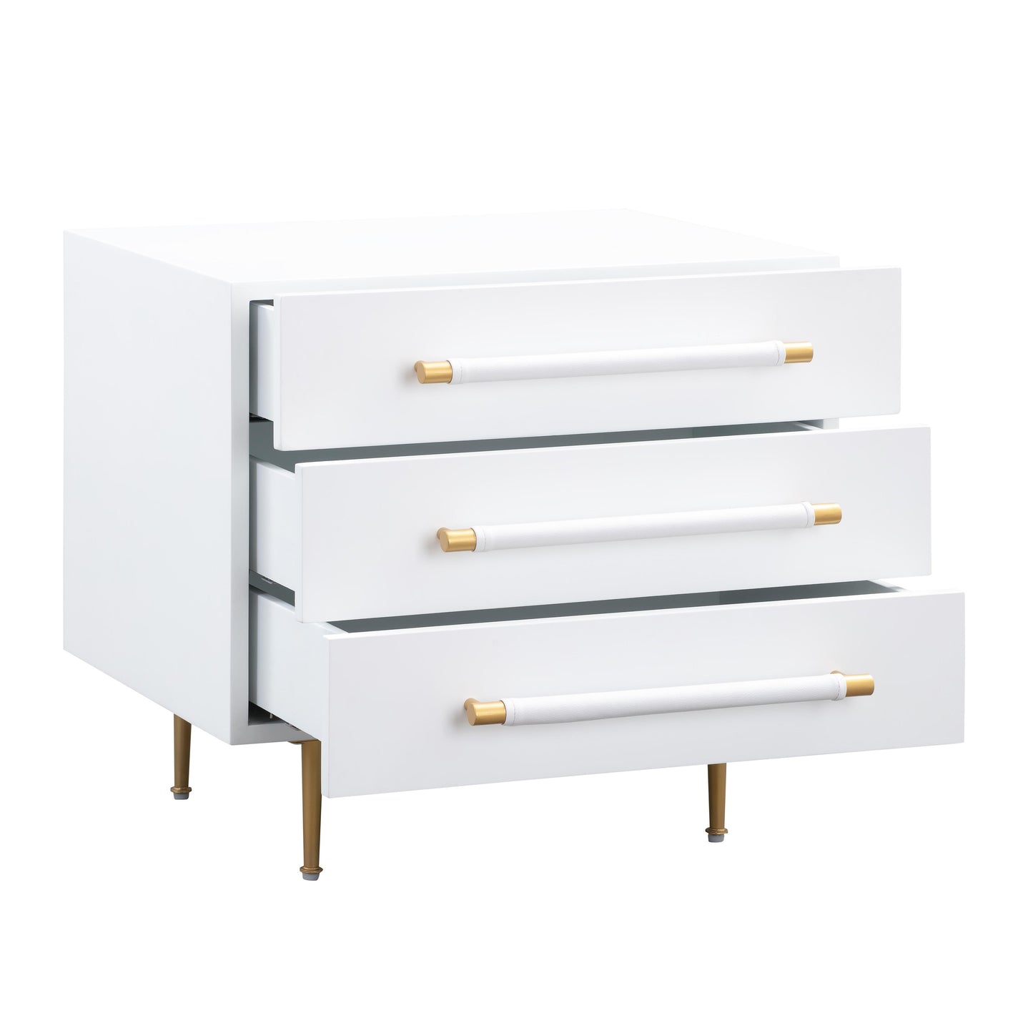 bubbles white nightstand