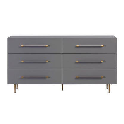 Bubbles Grey 6 Drawer Dresser