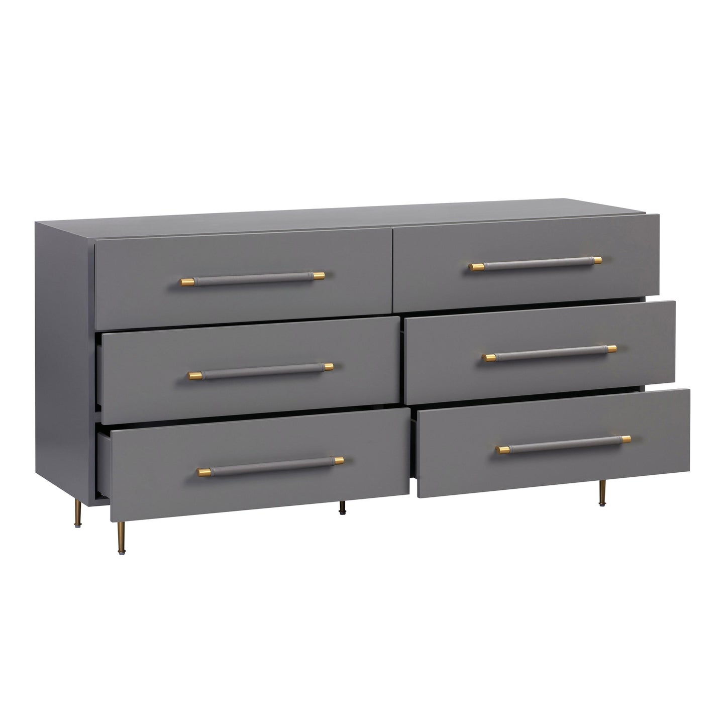 bubbles grey 6 drawer dresser