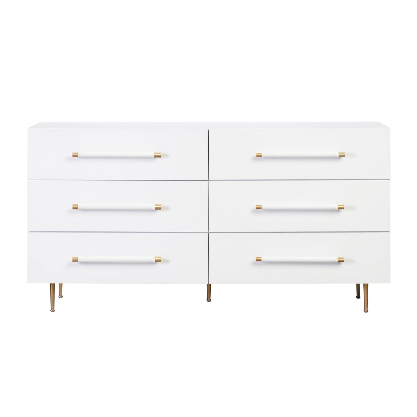 bubbles white 6 drawer dresser