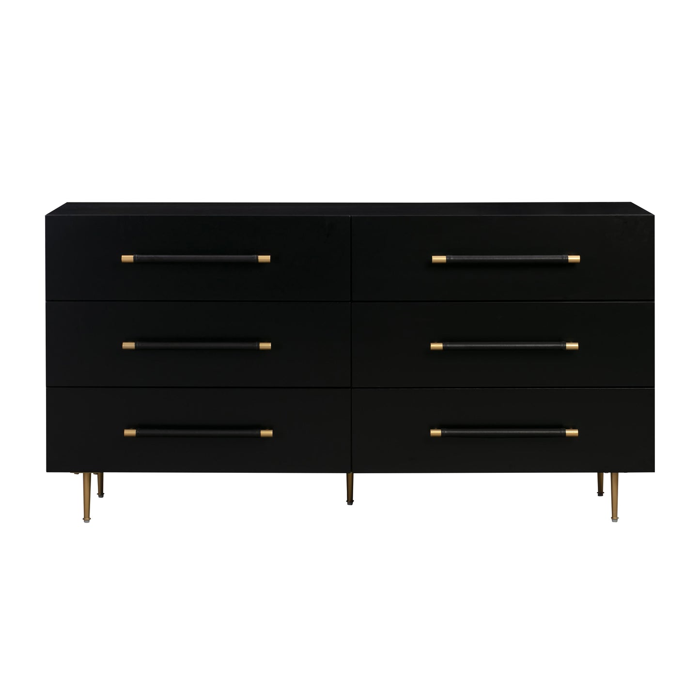 bubbles black 6 drawer dresser