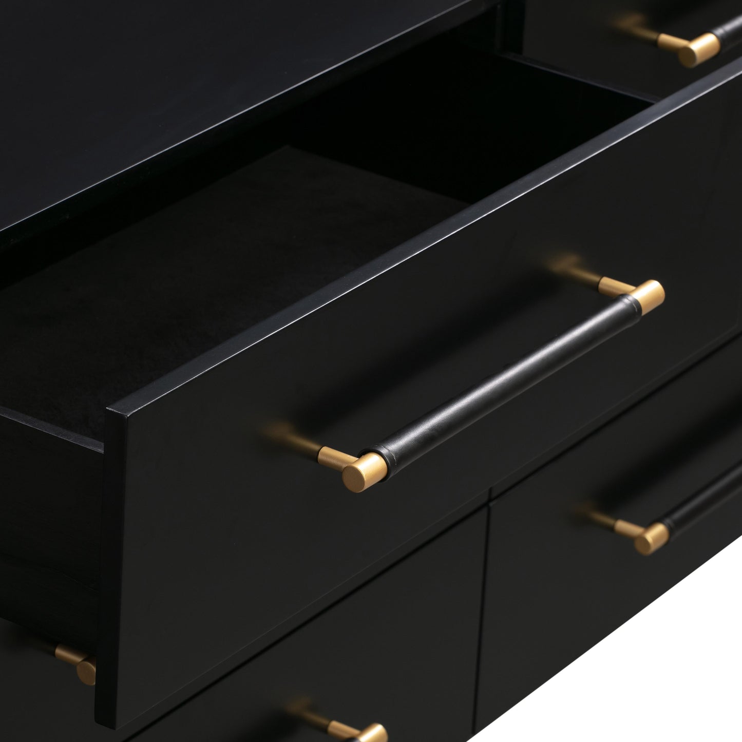 bubbles black 6 drawer dresser