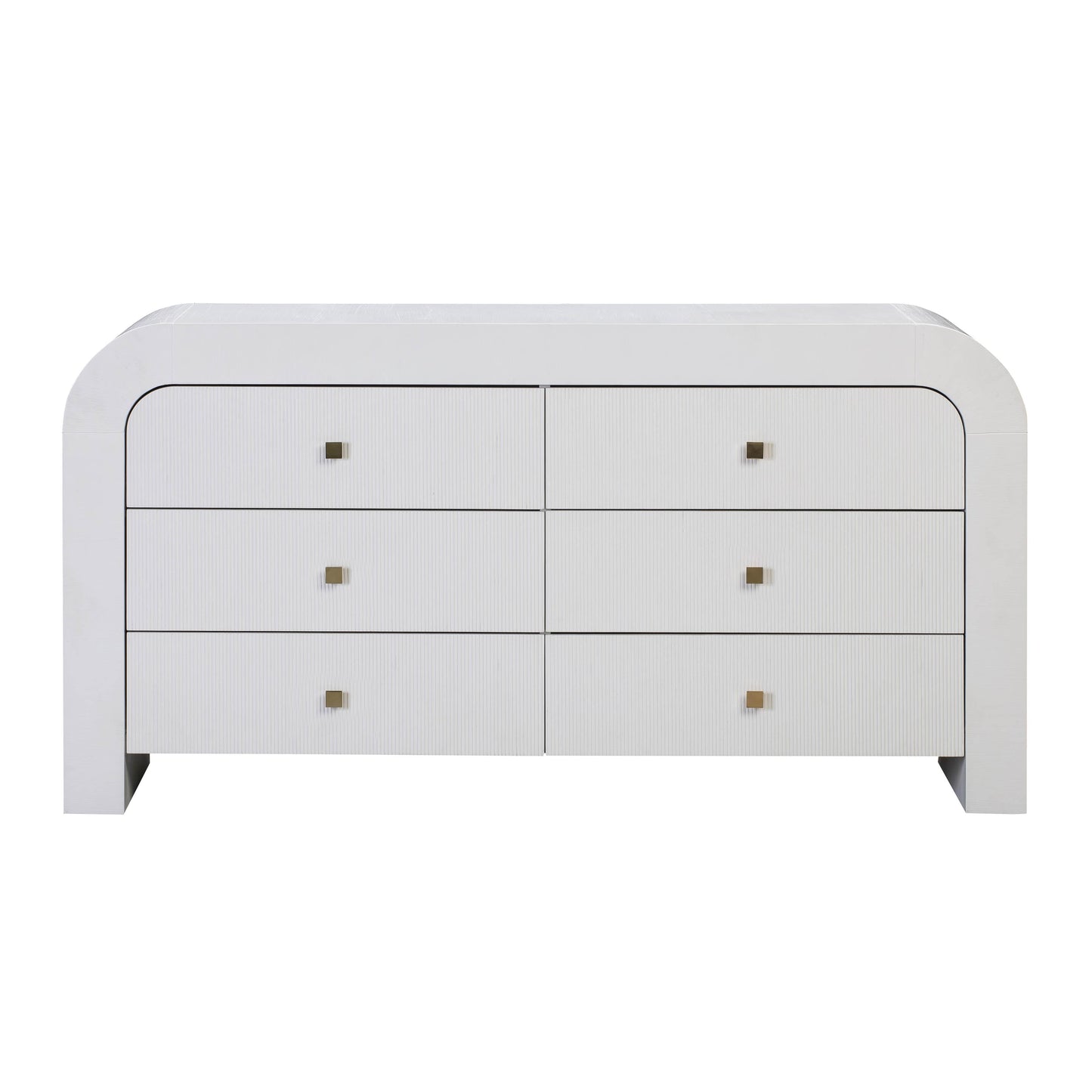 maven 6 drawer white dresser