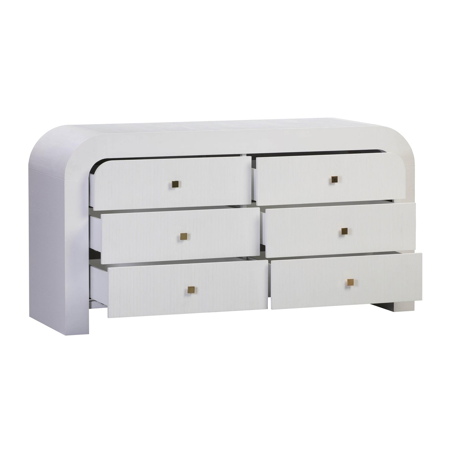 maven 6 drawer white dresser