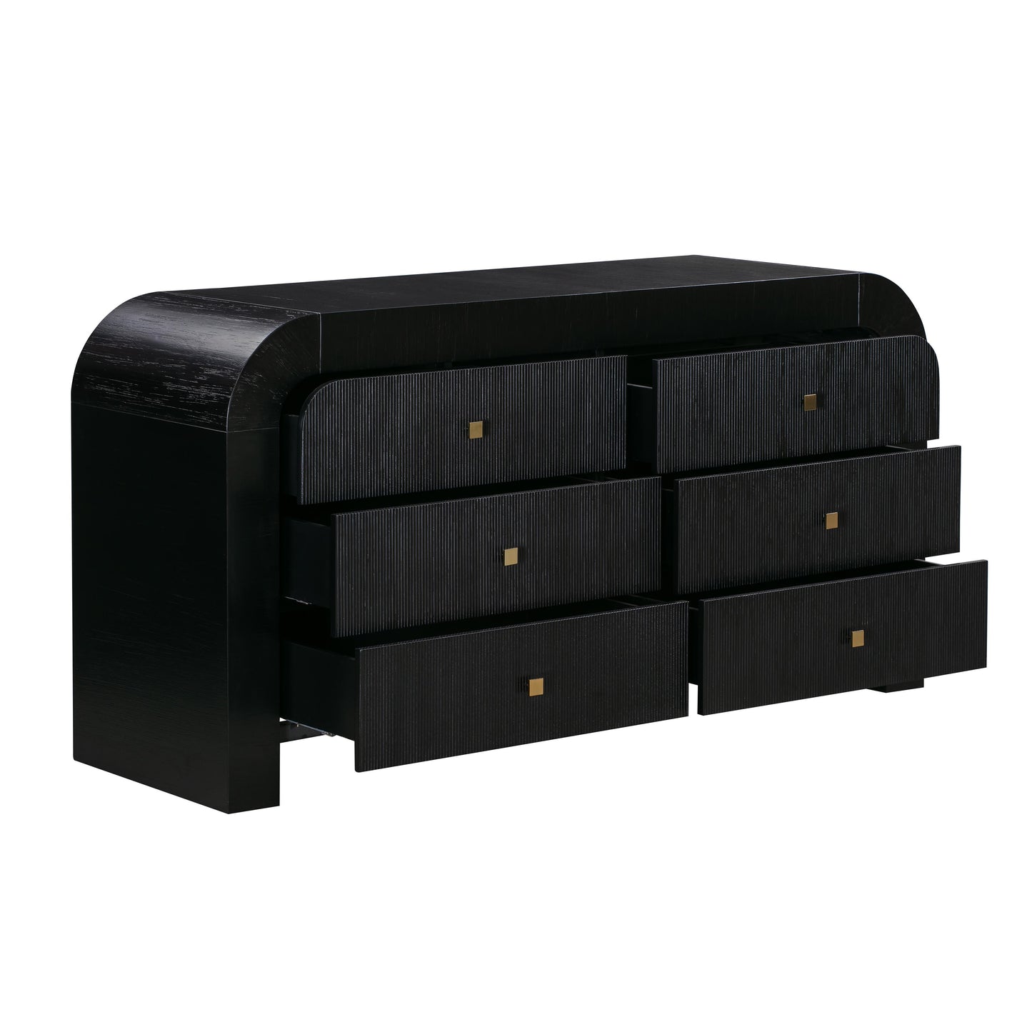 maven 6 drawer black dresser