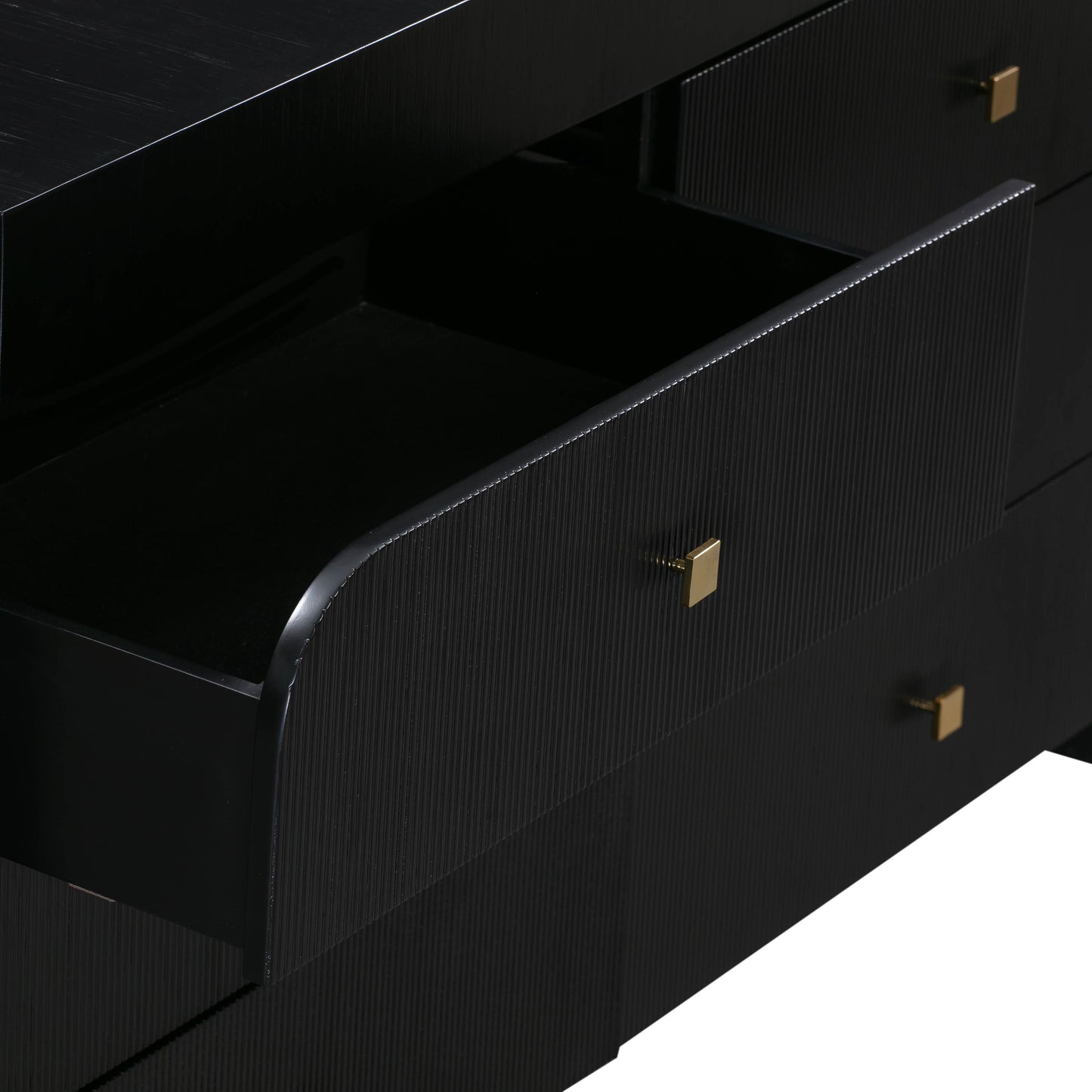 maven 6 drawer black dresser