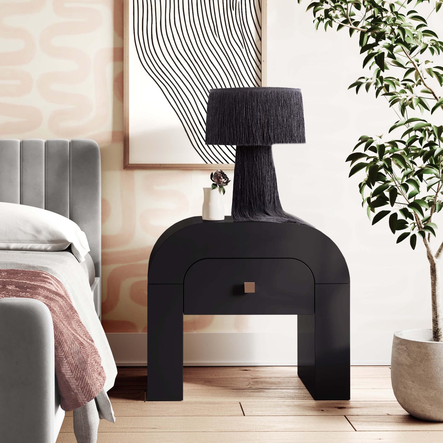 maven black nightstand