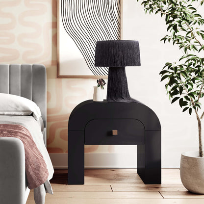 Maven Black Nightstand