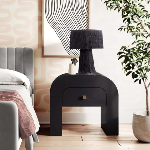 Maven Black Nightstand