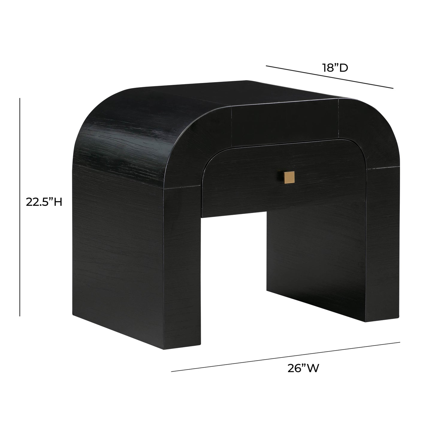 maven black nightstand