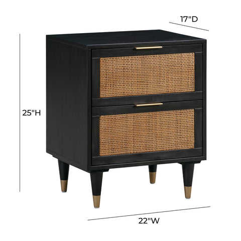 Beatrice StClair 22" Cane 2-Drawer Nightstand - image 8