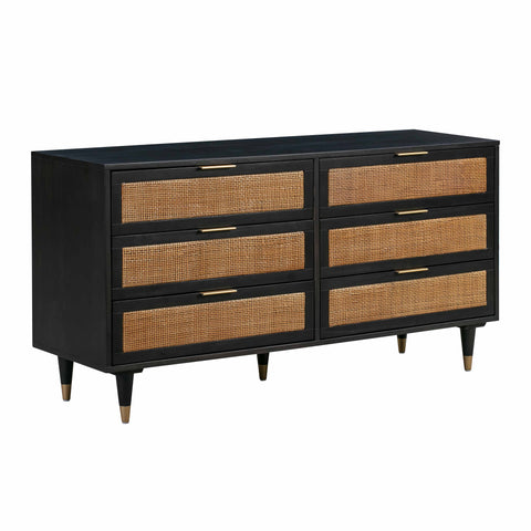 Beatrice StClair 60" Cane 6-Drawer Dresser - image 3