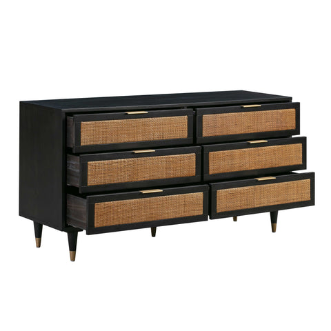 Beatrice StClair 60" Cane 6-Drawer Dresser - image 4