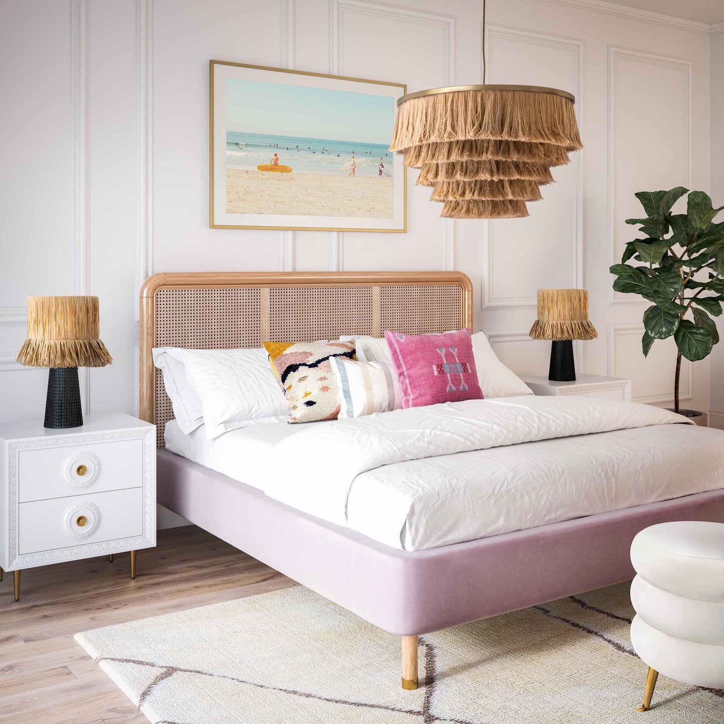 circe blush queen bed